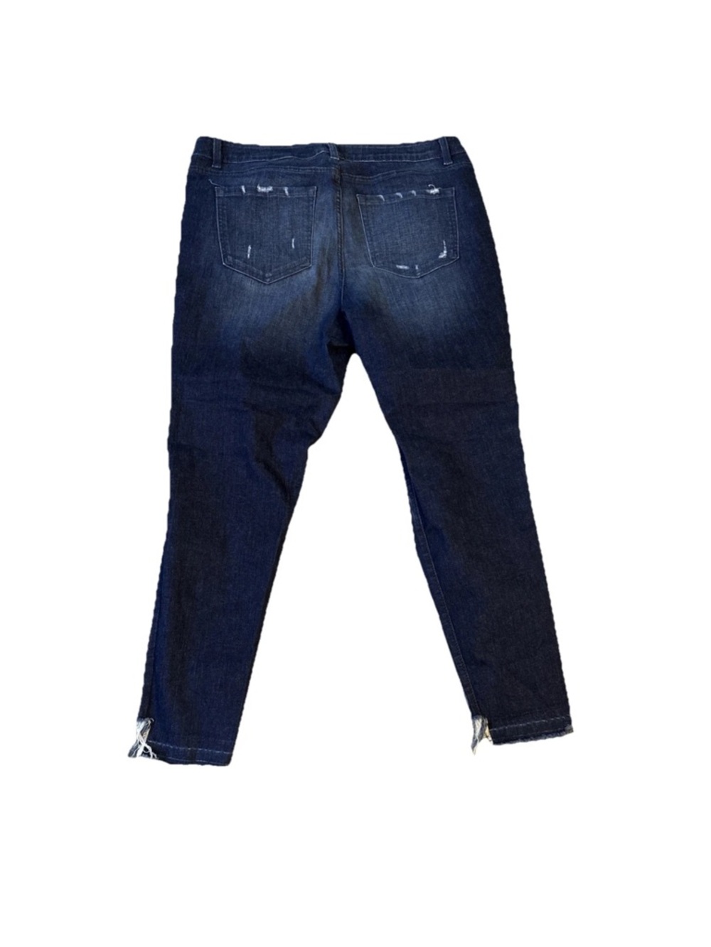 Lane Bryant Women's Blue denim Distressed Ripped Skinny Jeans Stretch size 18 R - Picture 3 of 12